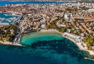 Adriatic sea Split Croatia Znjan Beach