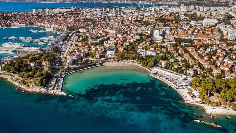 Adriatic sea Split Croatia Znjan Beach